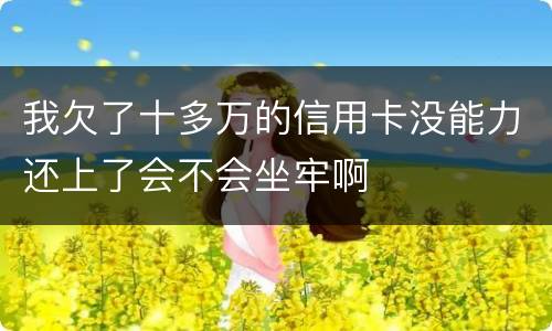 我欠了十多万的信用卡没能力还上了会不会坐牢啊
