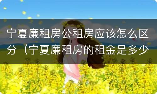 宁夏廉租房公租房应该怎么区分（宁夏廉租房的租金是多少钱）