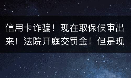 信用卡诈骗！现在取保候审出来！法院开庭交罚金！但是现在没钱交！法院会让收监吗