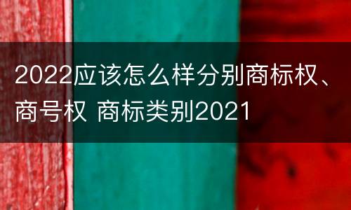 2022应该怎么样分别商标权、商号权 商标类别2021