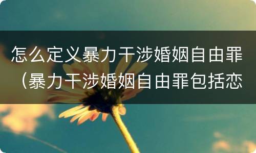 怎么定义暴力干涉婚姻自由罪（暴力干涉婚姻自由罪包括恋爱自由吗）