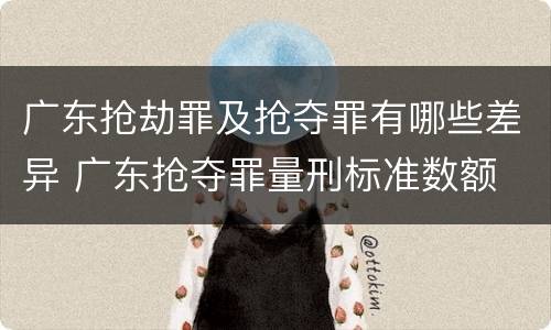 广东抢劫罪及抢夺罪有哪些差异 广东抢夺罪量刑标准数额