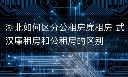 湖北如何区分公租房廉租房 武汉廉租房和公租房的区别