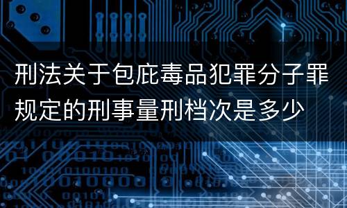 刑法关于包庇毒品犯罪分子罪规定的刑事量刑档次是多少