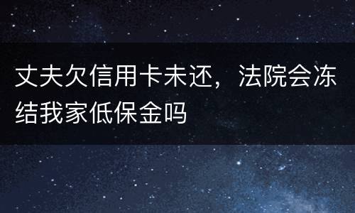 丈夫欠信用卡未还，法院会冻结我家低保金吗