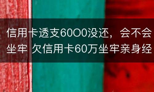信用卡透支60O0没还，会不会坐牢 欠信用卡60万坐牢亲身经历