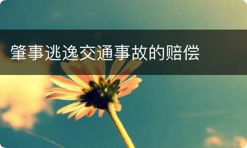 肇事逃逸交通事故的赔偿