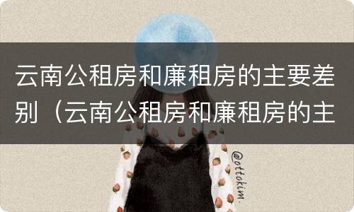 云南公租房和廉租房的主要差别（云南公租房和廉租房的主要差别是什么）