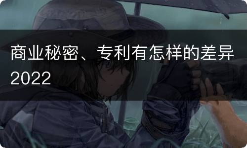 商业秘密、专利有怎样的差异2022