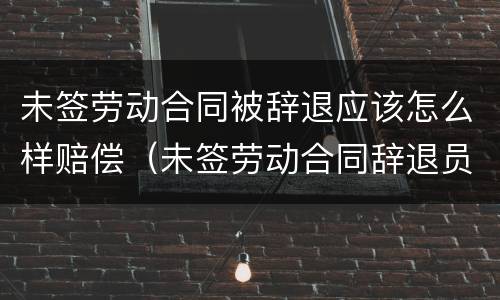 未签劳动合同被辞退应该怎么样赔偿（未签劳动合同辞退员工补偿标准2021怎么算）