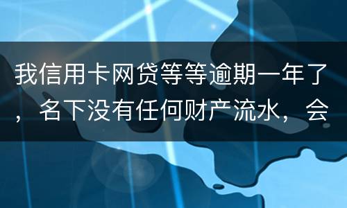 我信用卡网贷等等逾期一年了，名下没有任何财产流水，会不会被强制执行