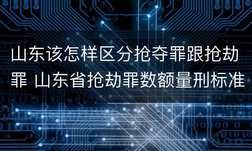 山东该怎样区分抢夺罪跟抢劫罪 山东省抢劫罪数额量刑标准