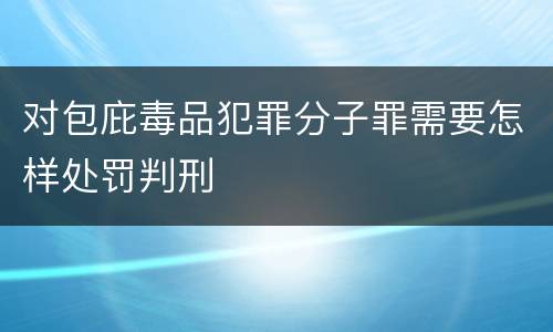 对包庇毒品犯罪分子罪需要怎样处罚判刑
