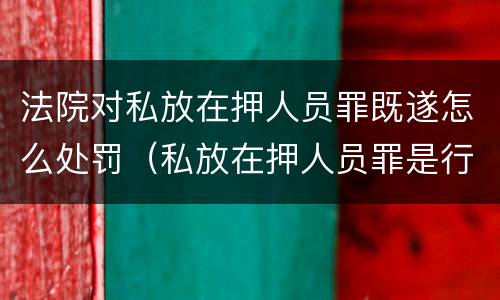 法院对私放在押人员罪既遂怎么处罚（私放在押人员罪是行为犯）