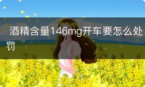  酒精含量146mg开车要怎么处罚