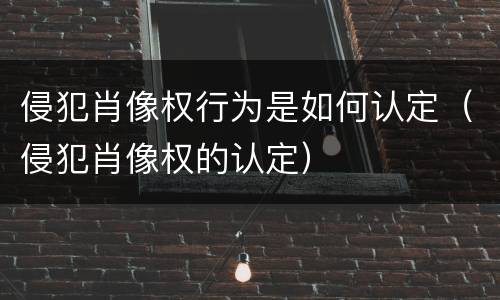 侵犯肖像权行为是如何认定（侵犯肖像权的认定）