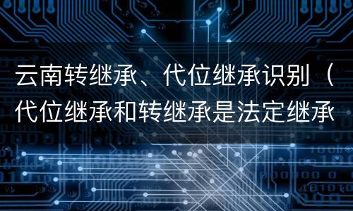 云南转继承、代位继承识别（代位继承和转继承是法定继承吗）