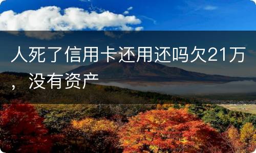 人死了信用卡还用还吗欠21万，没有资产