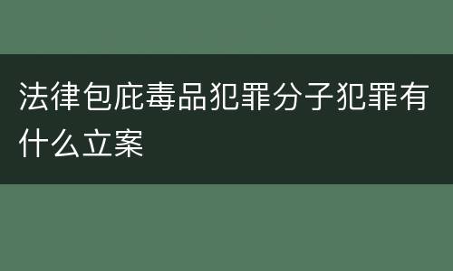 法律包庇毒品犯罪分子犯罪有什么立案