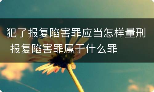 犯了报复陷害罪应当怎样量刑 报复陷害罪属于什么罪