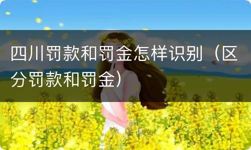 四川罚款和罚金怎样识别（区分罚款和罚金）