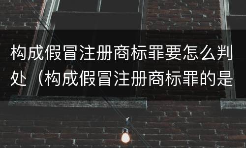 构成假冒注册商标罪要怎么判处（构成假冒注册商标罪的是）