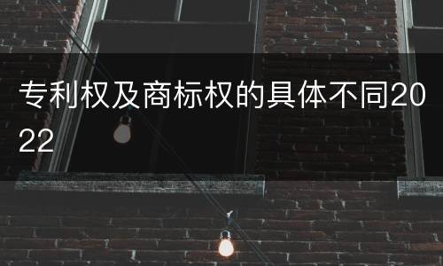 专利权及商标权的具体不同2022