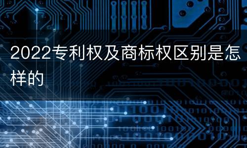 2022专利权及商标权区别是怎样的