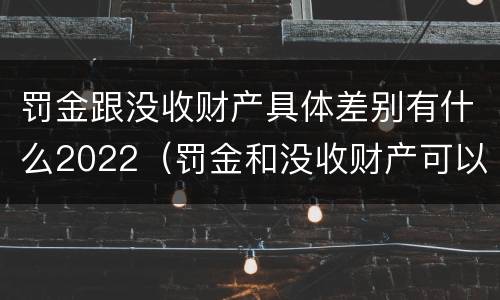 罚金跟没收财产具体差别有什么2022（罚金和没收财产可以并罚吗）