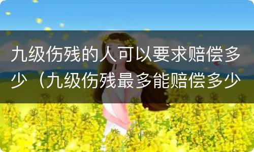 九级伤残的人可以要求赔偿多少（九级伤残最多能赔偿多少钱）