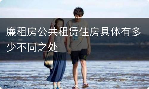 廉租房公共租赁住房具体有多少不同之处