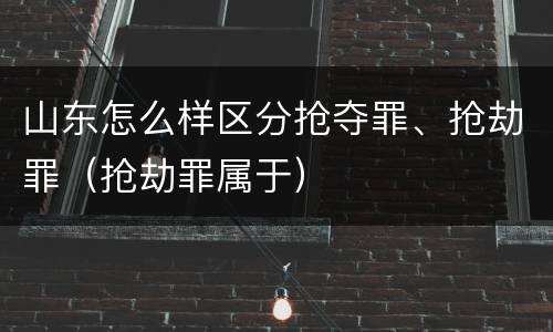山东怎么样区分抢夺罪、抢劫罪（抢劫罪属于）