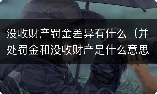 没收财产罚金差异有什么（并处罚金和没收财产是什么意思）