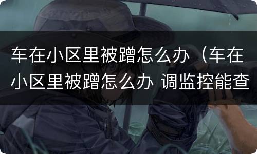 车在小区里被蹭怎么办（车在小区里被蹭怎么办 调监控能查到吗）