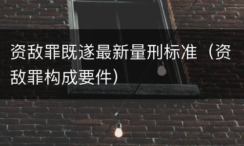 资敌罪既遂最新量刑标准（资敌罪构成要件）