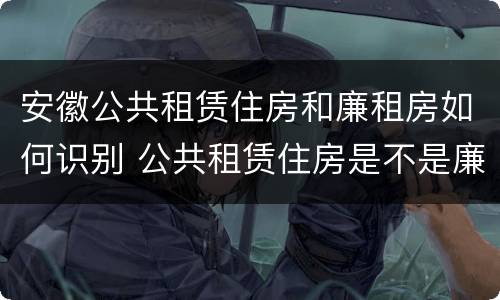安徽公共租赁住房和廉租房如何识别 公共租赁住房是不是廉租房