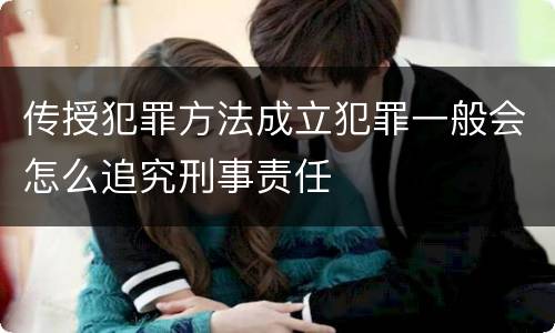 传授犯罪方法成立犯罪一般会怎么追究刑事责任