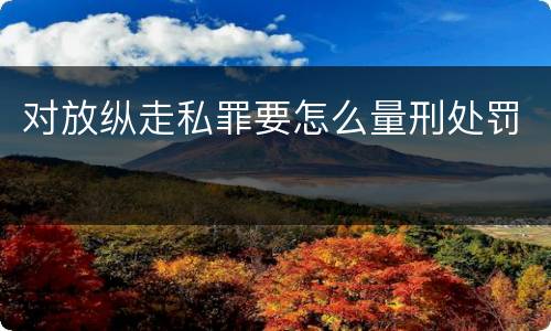 对放纵走私罪要怎么量刑处罚