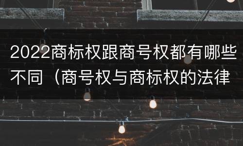 2022商标权跟商号权都有哪些不同（商号权与商标权的法律冲突与解决）