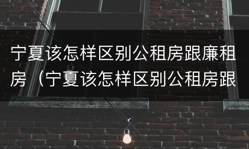宁夏该怎样区别公租房跟廉租房（宁夏该怎样区别公租房跟廉租房呢）