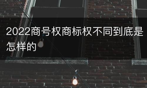 2022商号权商标权不同到底是怎样的
