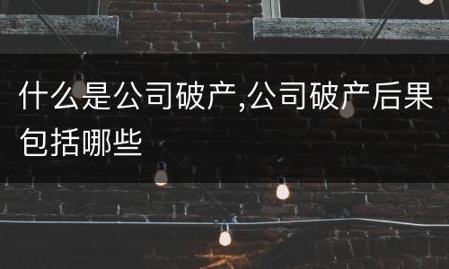 什么是公司破产,公司破产后果包括哪些