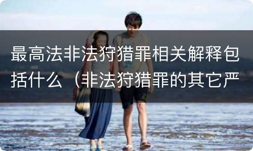 最高法非法狩猎罪相关解释包括什么（非法狩猎罪的其它严重情形有哪些）