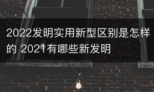 2022发明实用新型区别是怎样的 2021有哪些新发明