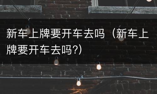 新车上牌要开车去吗（新车上牌要开车去吗?）