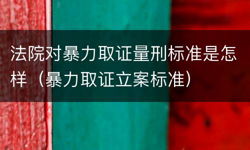 法院对暴力取证量刑标准是怎样（暴力取证立案标准）