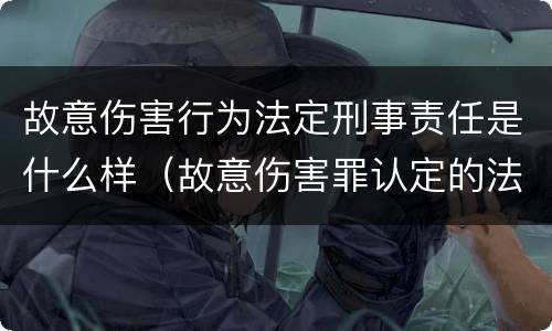 故意伤害行为法定刑事责任是什么样（故意伤害罪认定的法定情节）