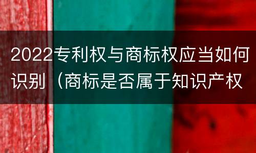 2022专利权与商标权应当如何识别（商标是否属于知识产权）