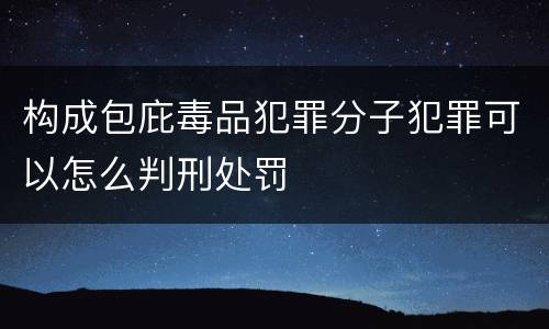构成包庇毒品犯罪分子犯罪可以怎么判刑处罚
