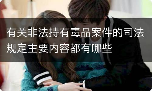 有关非法持有毒品案件的司法规定主要内容都有哪些